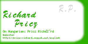 richard pricz business card